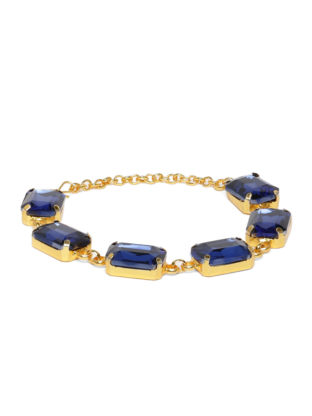 

Zaveri Pearls Gold-Plated & Blue Contemporary Bracelet