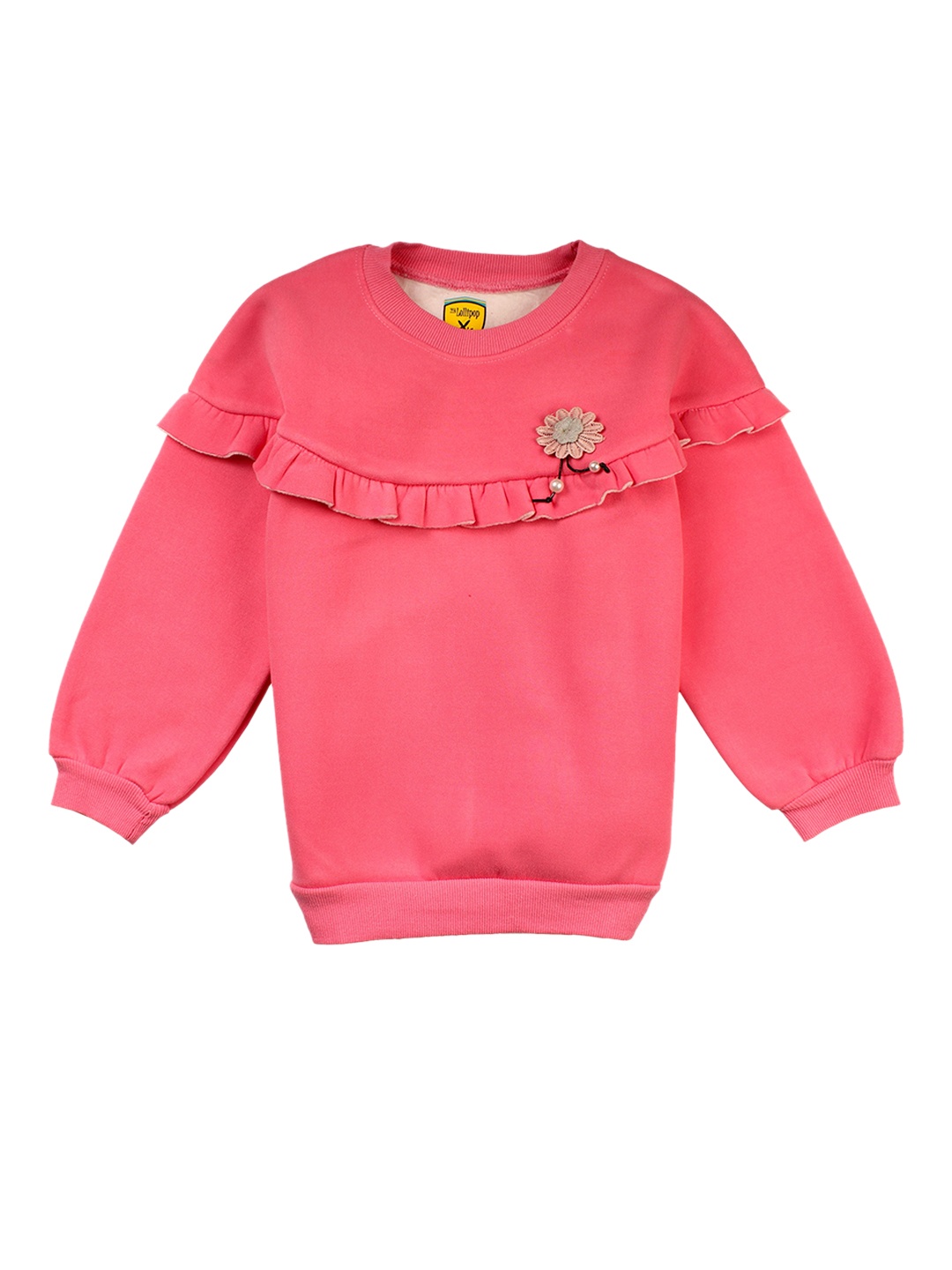 

Lil Lollipop Girls Pink Solid Sweatshirt