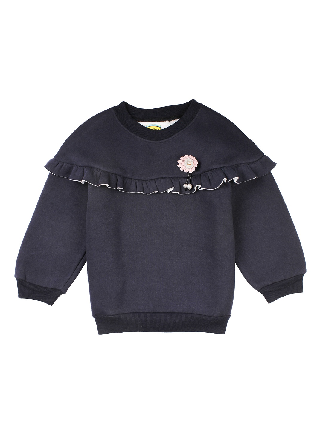 

Lil Lollipop Girls Navy Blue Solid Sweatshirt