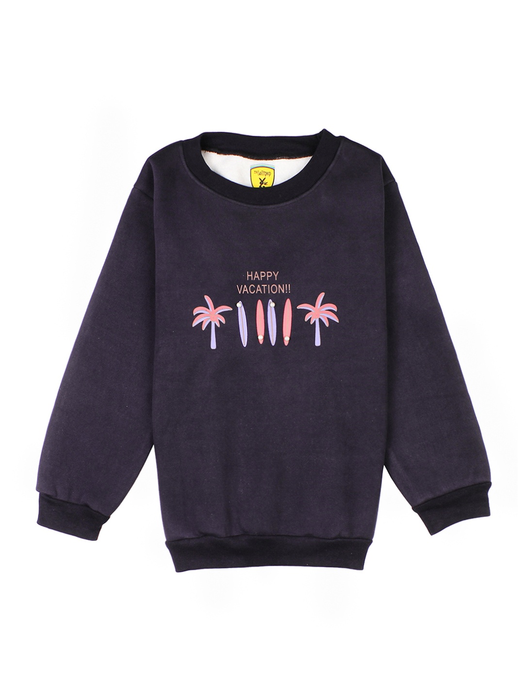 

Lil Lollipop Girls Navy Blue Printed Sweatshirt