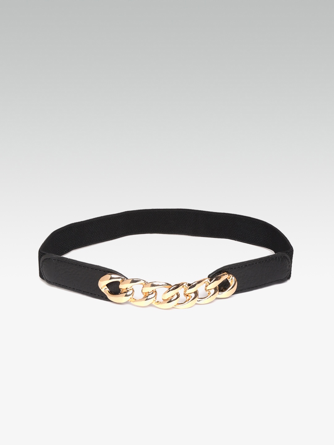 

20Dresses Women Black Solid Link Chain Detail Belt