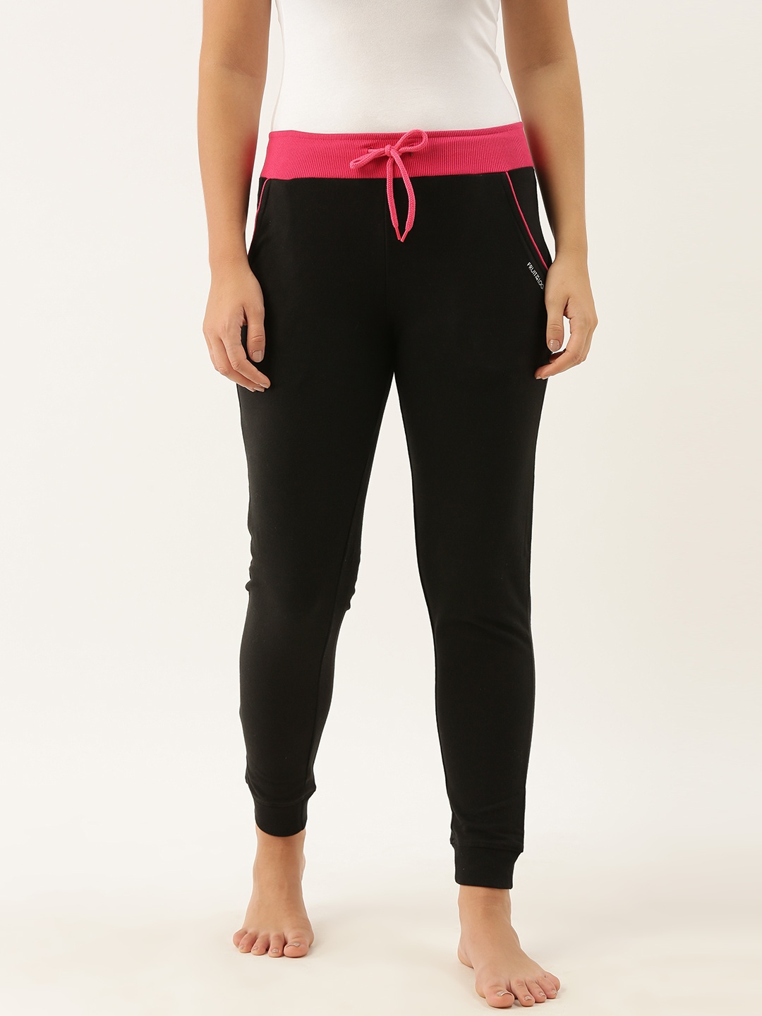 

Fruit of the loom Women Black Solid Lounge Pants