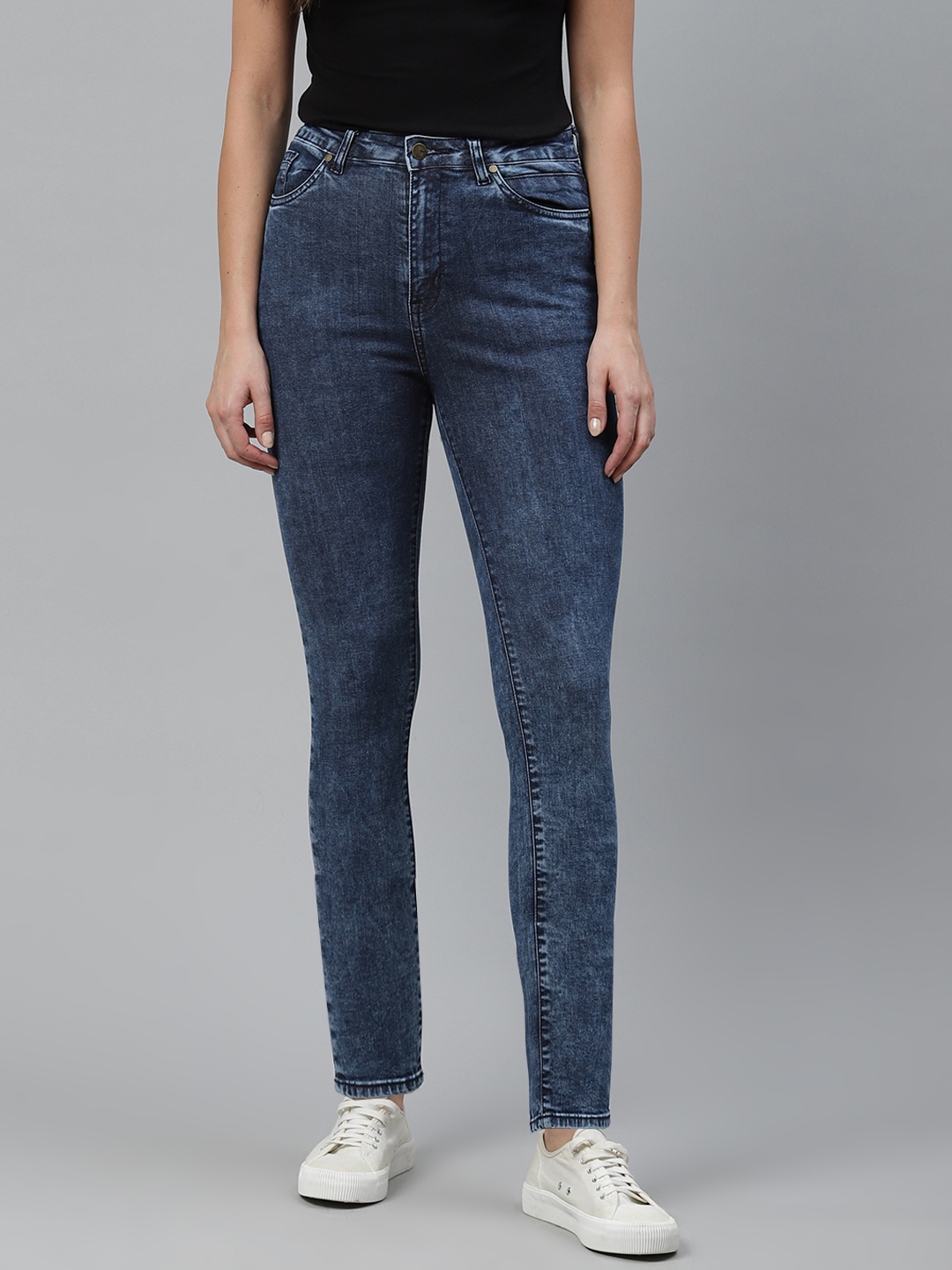 

Mast & Harbour Women Navy Blue Skinny Fit Stretchable Jeans