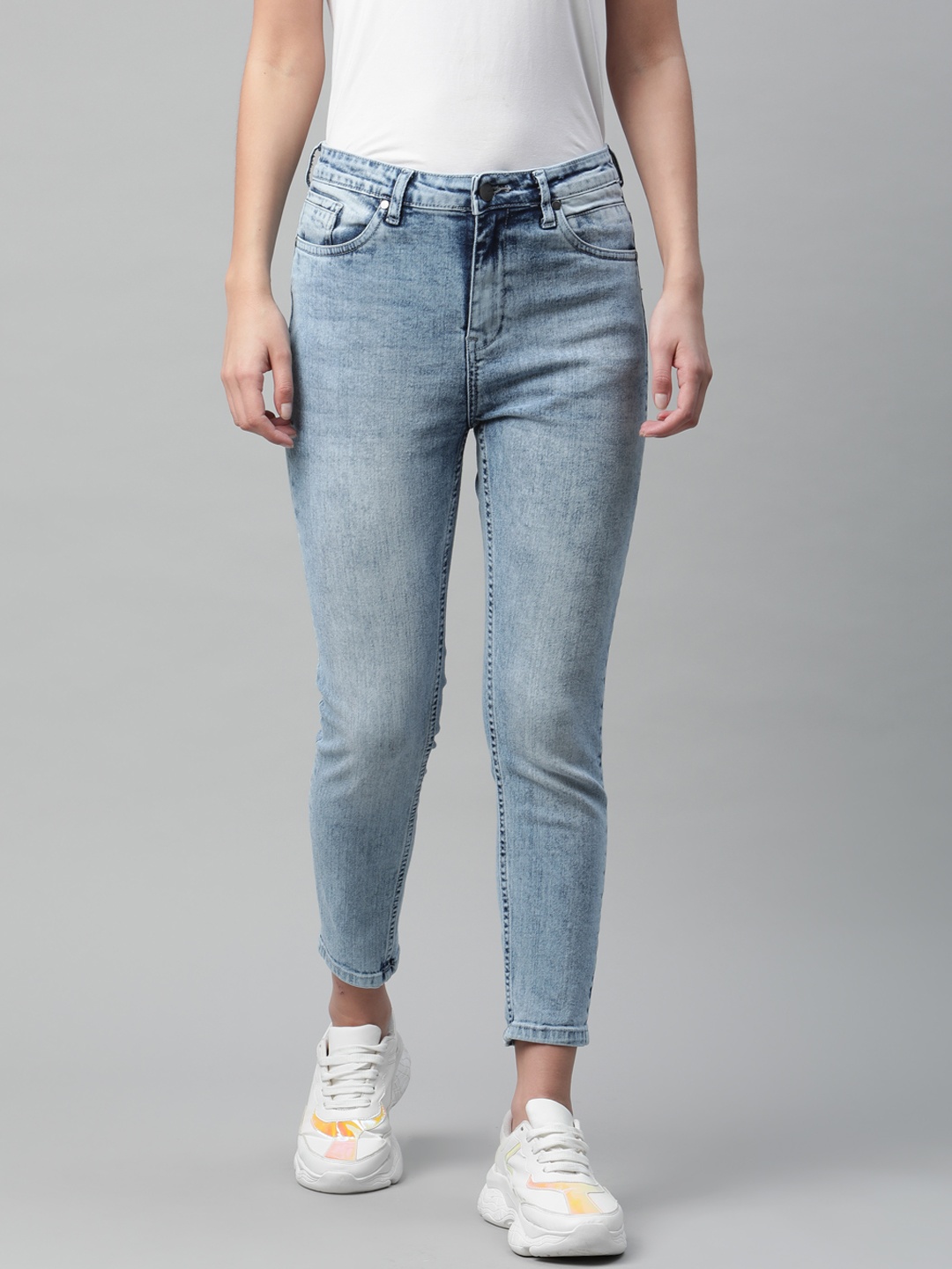 

Mast & Harbour Women Blue Super Skinny Fit Light Fade Stretchable Jeans