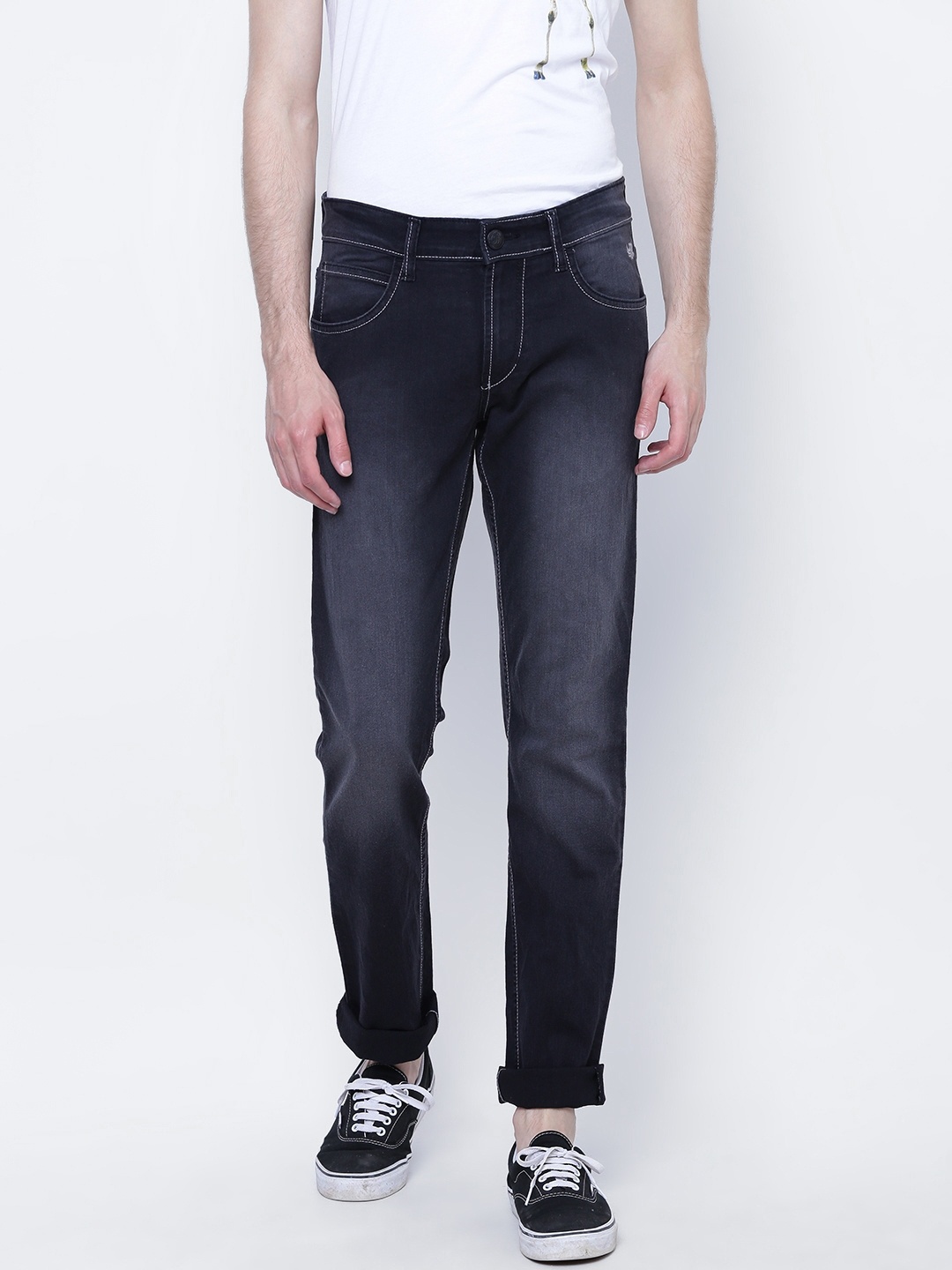

Flying Machine Men Black Michael Slim Fit Mid-Rise Clean Look Stretchable Jeans