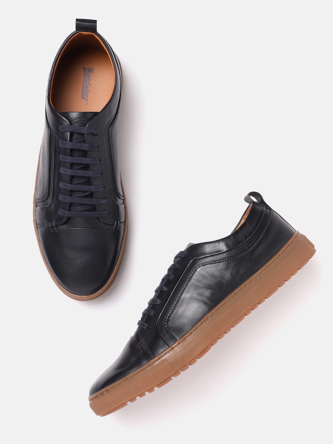 

The Roadster Lifestyle Co Men Navy Blue Solid Sneakers