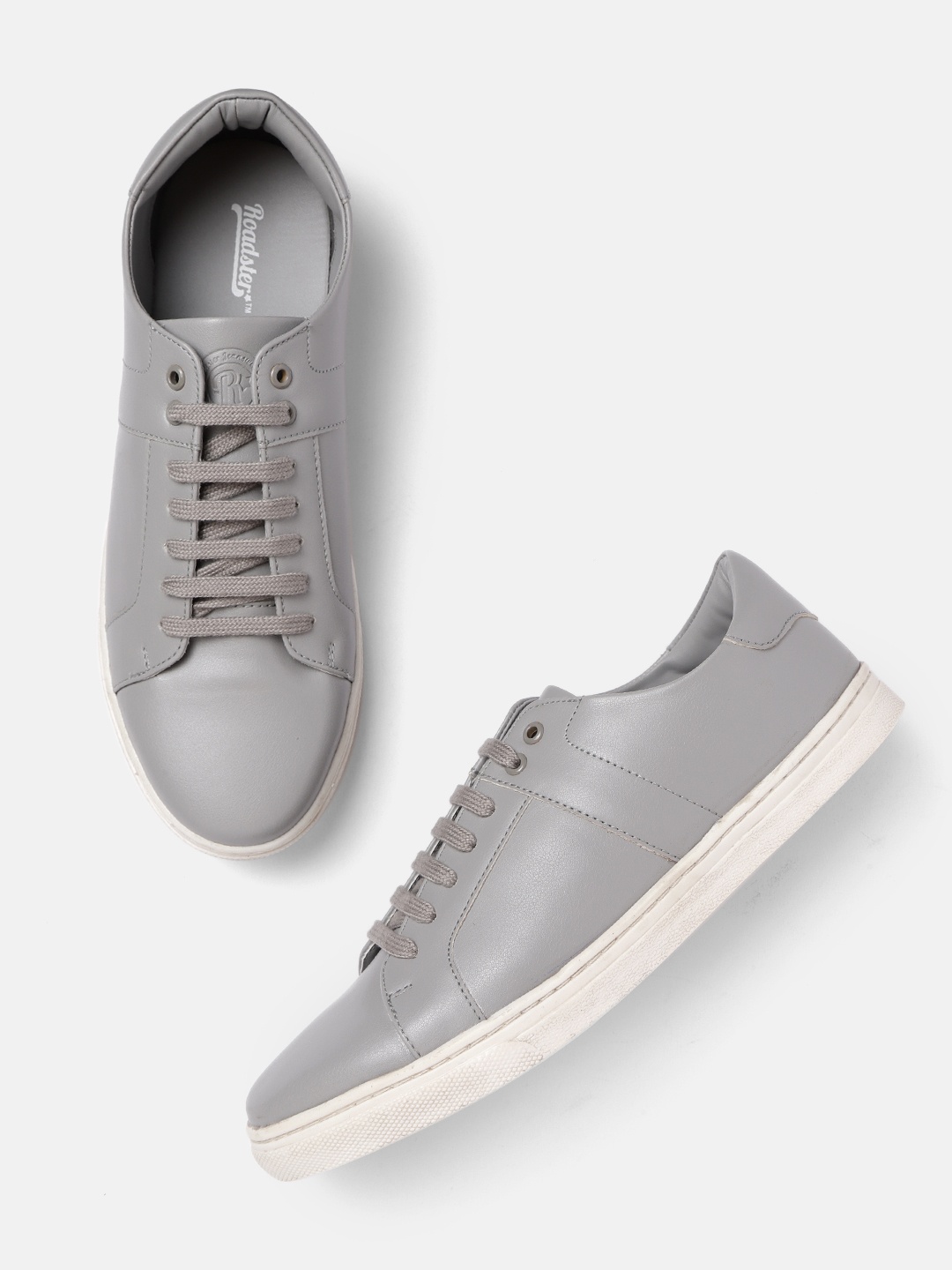 

The Roadster Lifestyle Co Men Grey Solid Sneakers