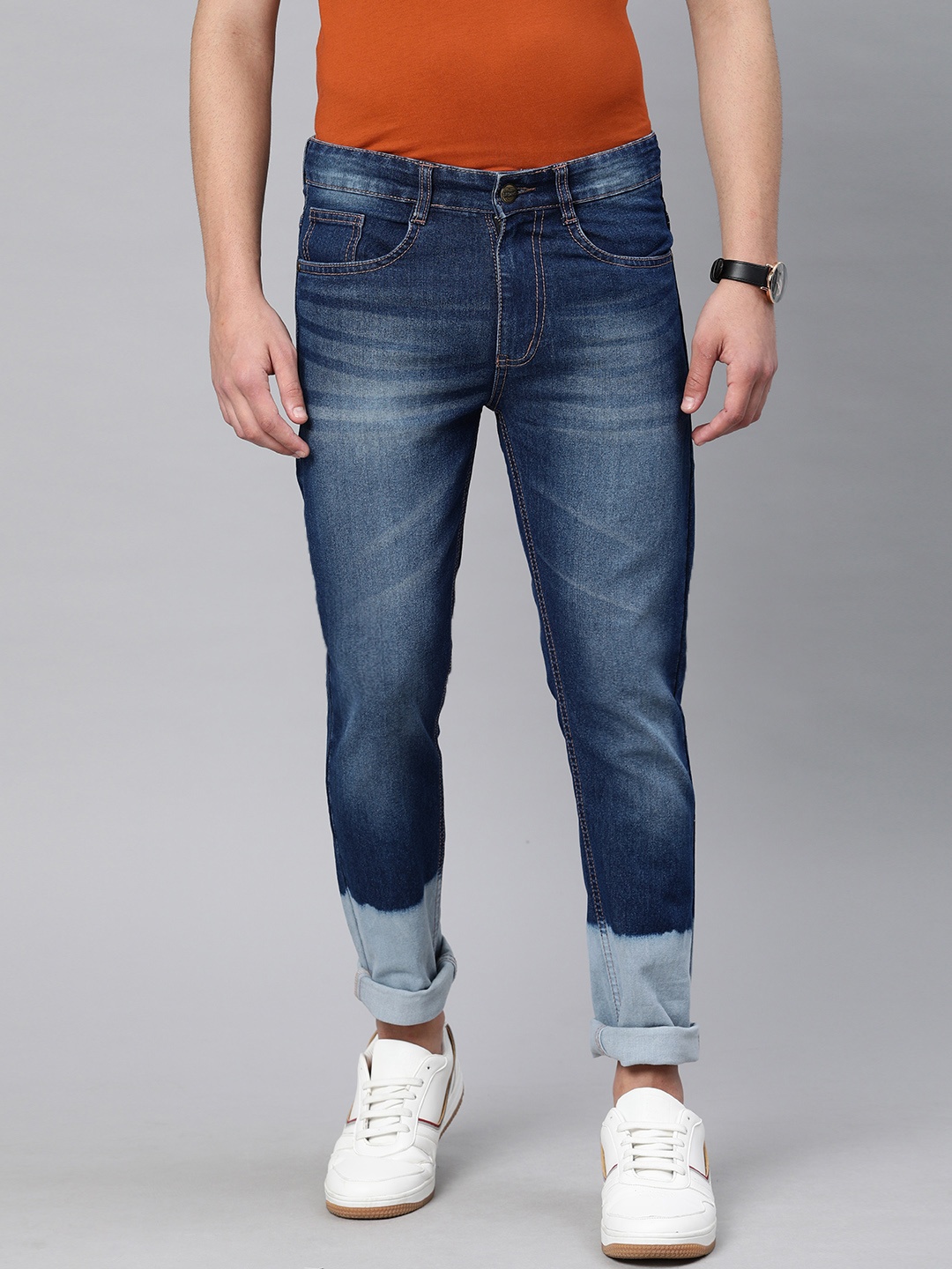 

Urbano Fashion Men Blue Slim Fit Mid-Rise Clean Look Stretchable Jeans