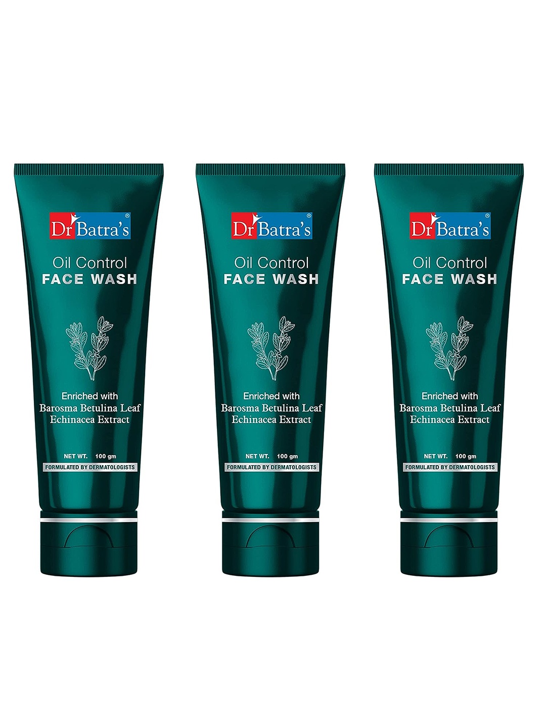 

Dr. Batras Set Of 3 Oil Control Face Wash - 100g Each, Blue