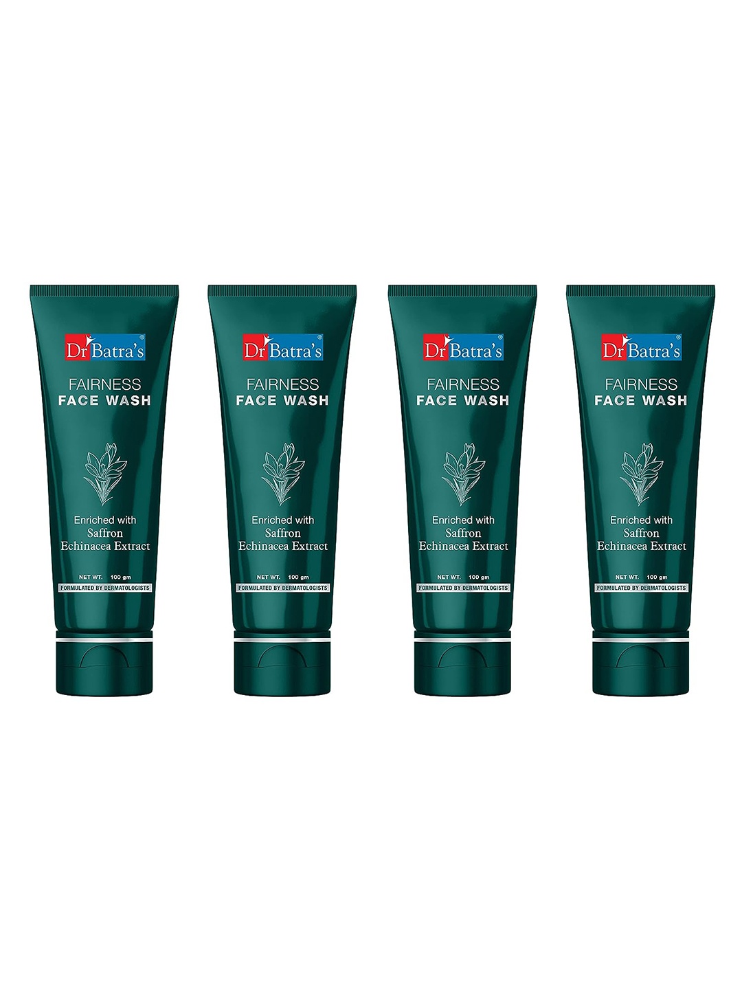 

Dr. Batras Set of 4 Fairness Face Wash Enriched With Saffron & Echinacea - 100g Each, Blue