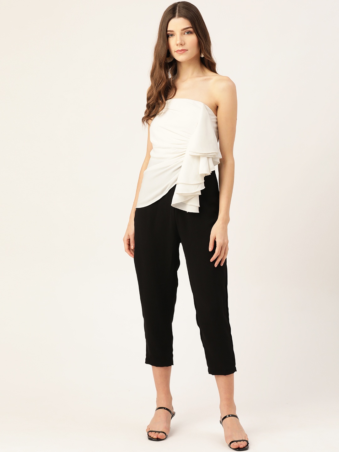 

DODO & MOA Women Black & White Tube Jumpsuit