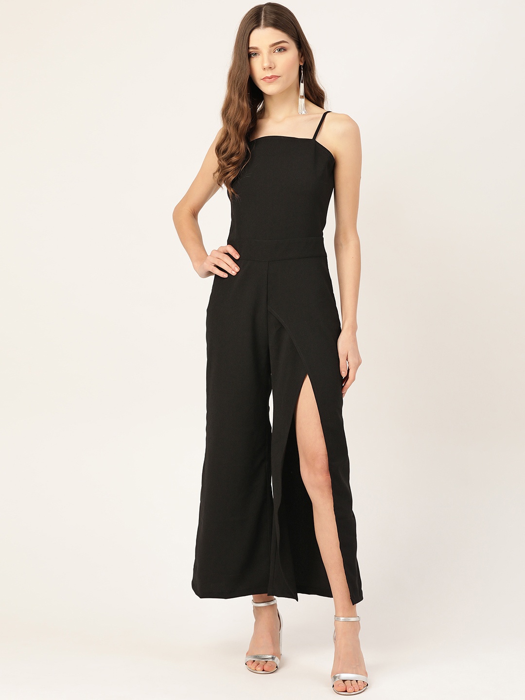 

DODO & MOA Women Black Solid Basic Jumpsuit