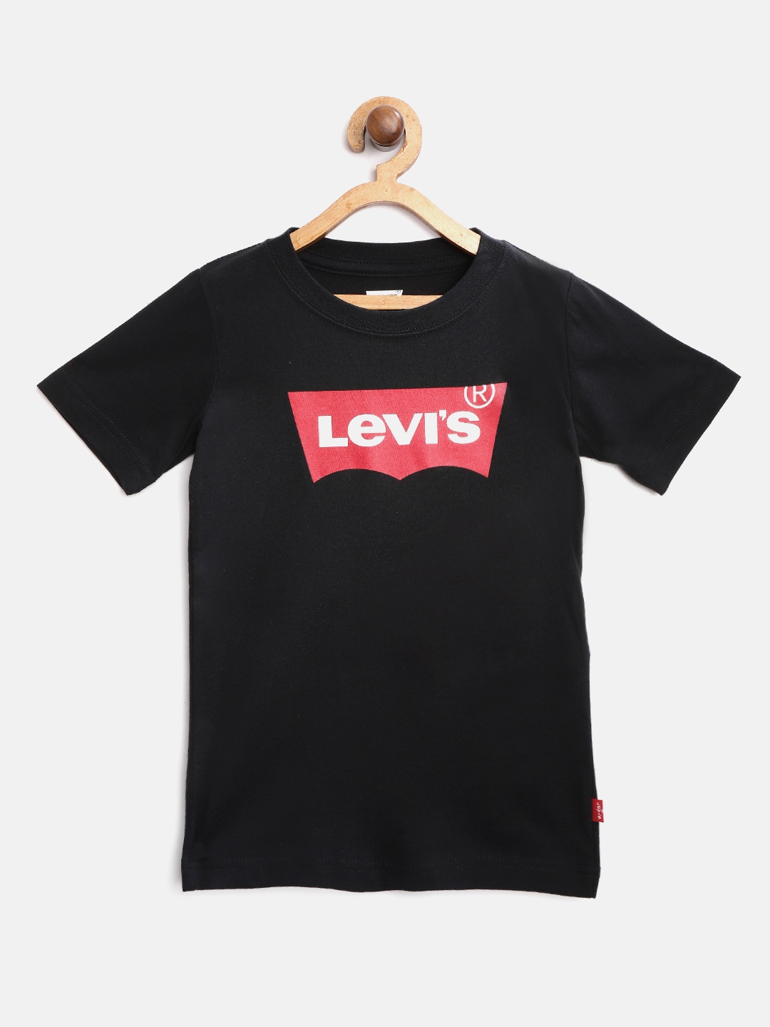 

Levis Boys Black & Red Brand Logo Print Pure Cotton Round Neck T-shirt