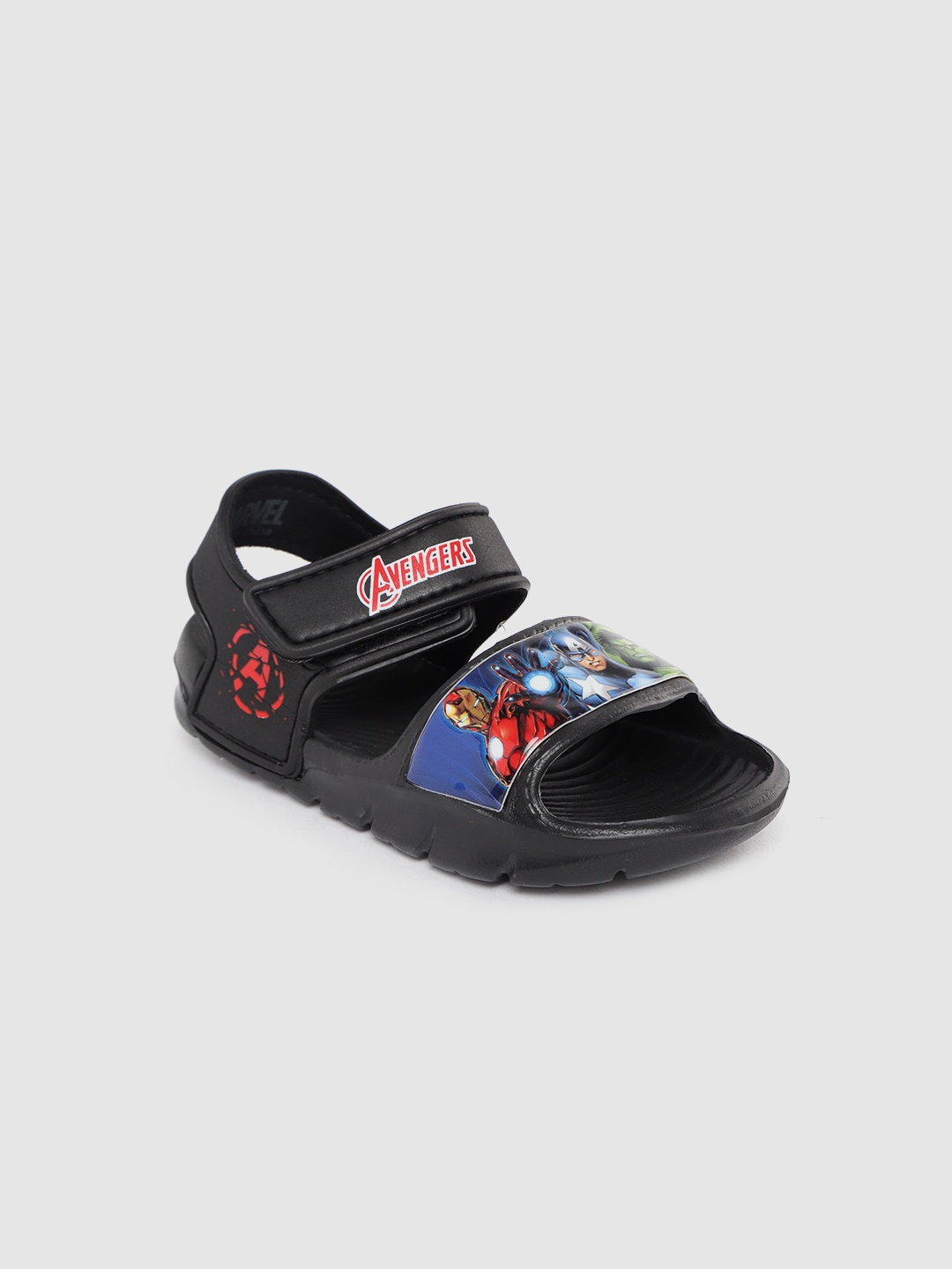 

toothless Boys Black & Green Marvel Avengers Printed Comfort Sandals