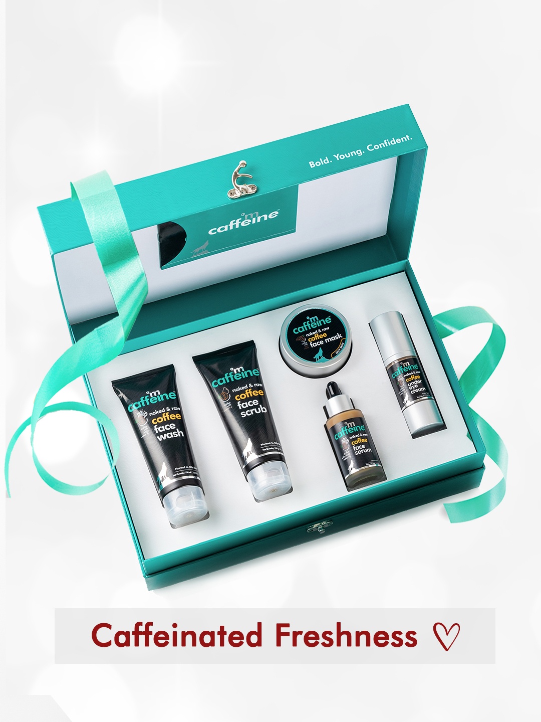 

MCaffeine Look Gift Kit With Coffee Face Purifying Essentials, Green
