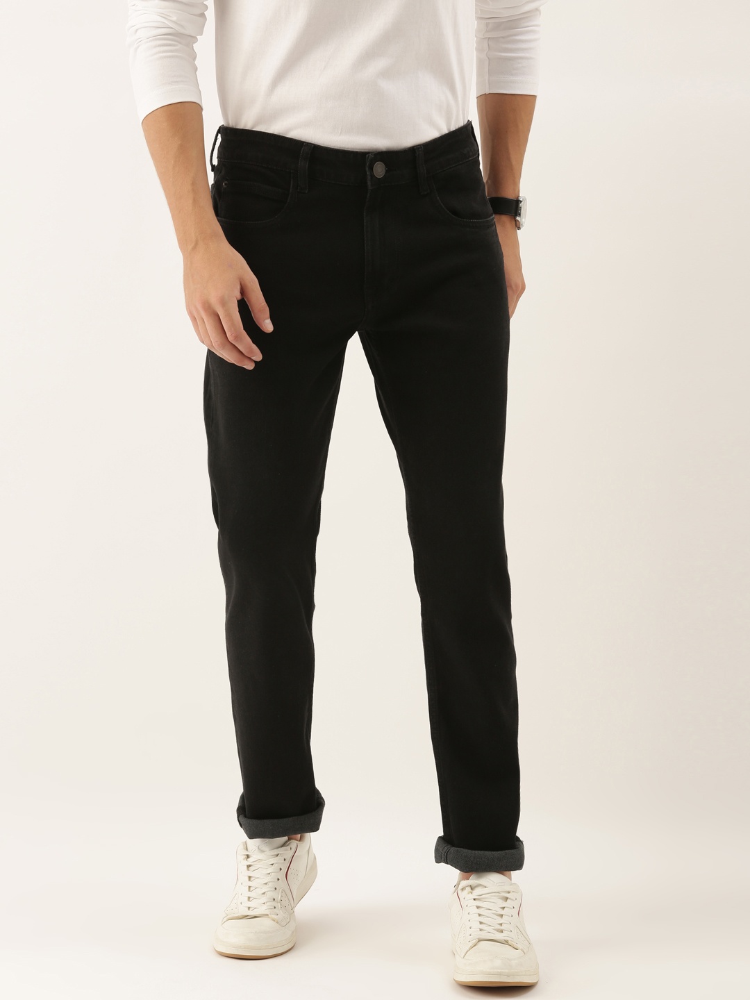 

INVICTUS Men Black Slim Fit Printed Stretchable Jeans