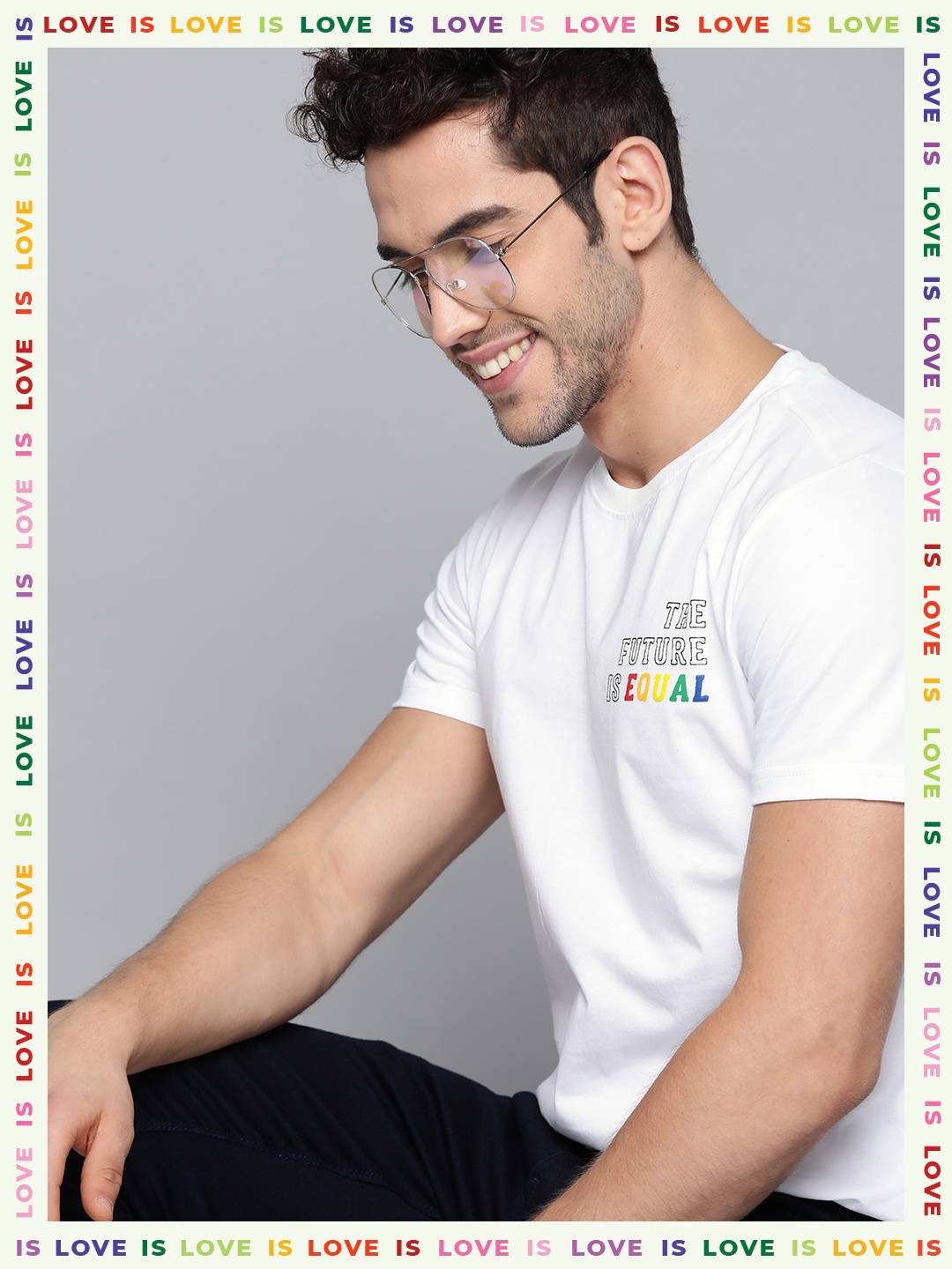 

Mast & Harbour Pride Men White Solid Pure Cotton Round Neck T-shirt