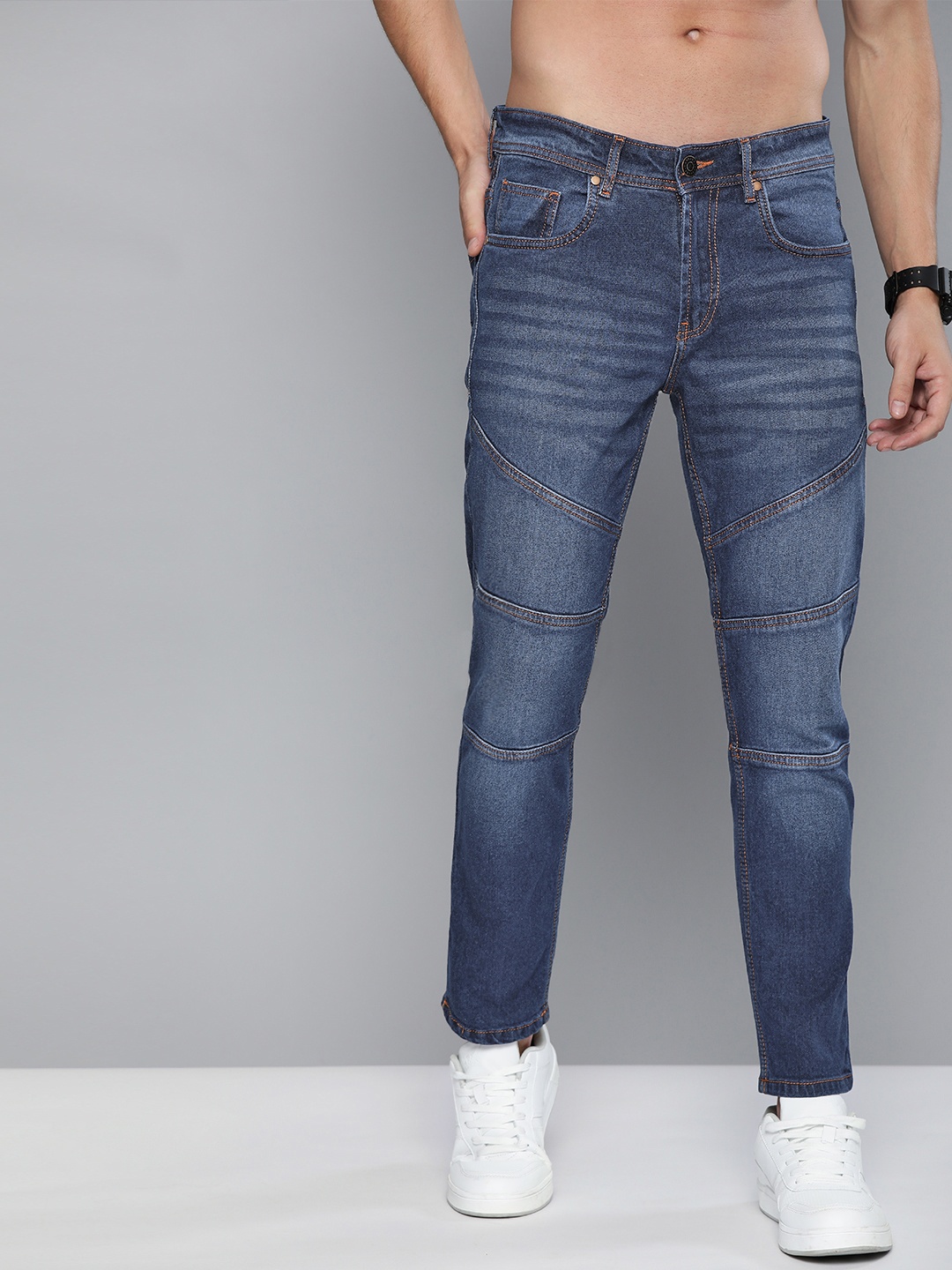 

Harvard Men Blue Slim Fit Mid-Rise Clean Look Stretchable Jeans