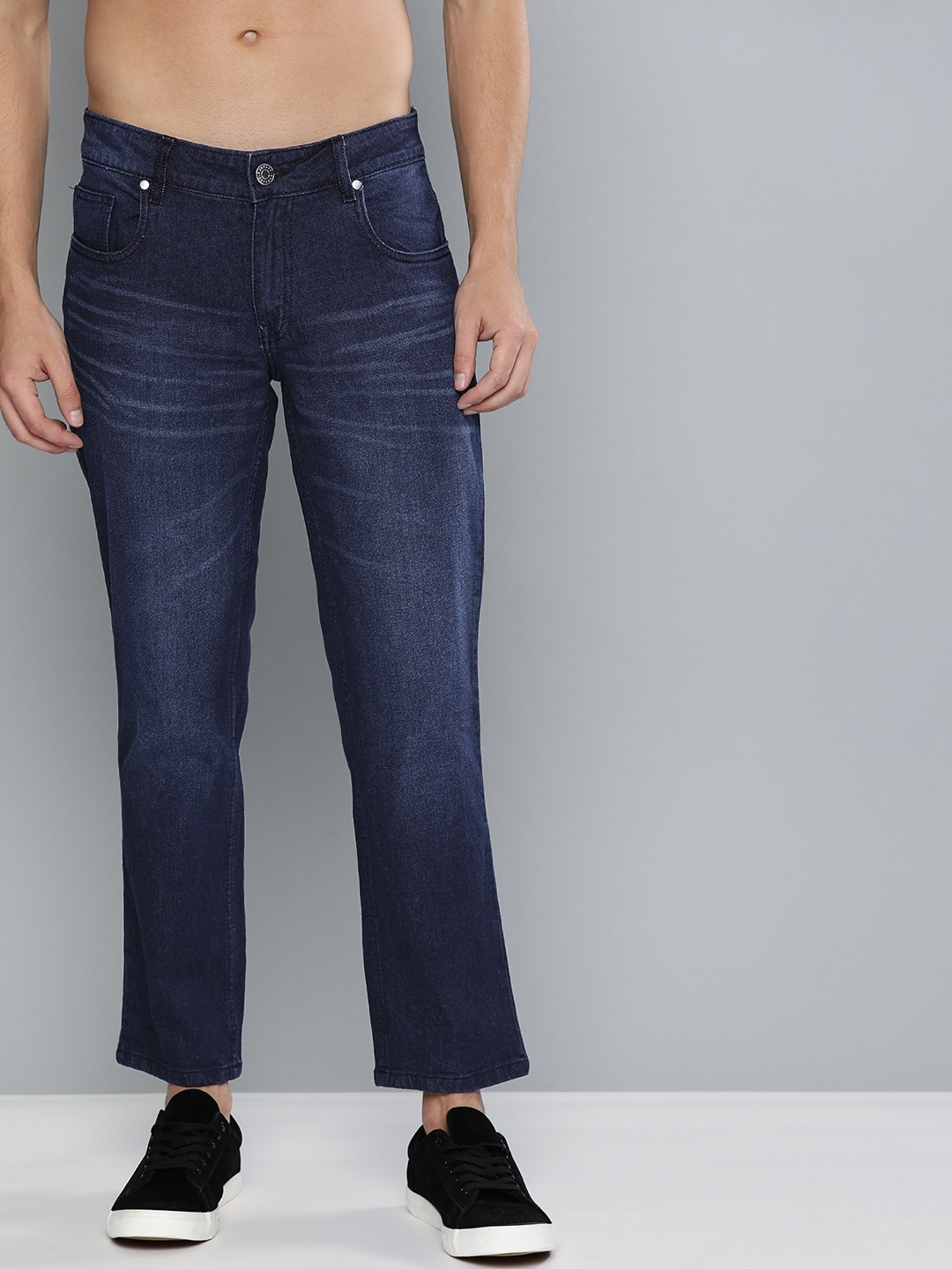 

Harvard Men Light Fade Stretchable Jeans, Navy blue