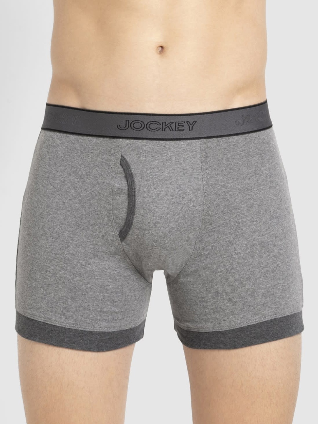 

Jockey Men Grey Melange Combed Cotton Solid Trunks 1017-0105-MM-CM