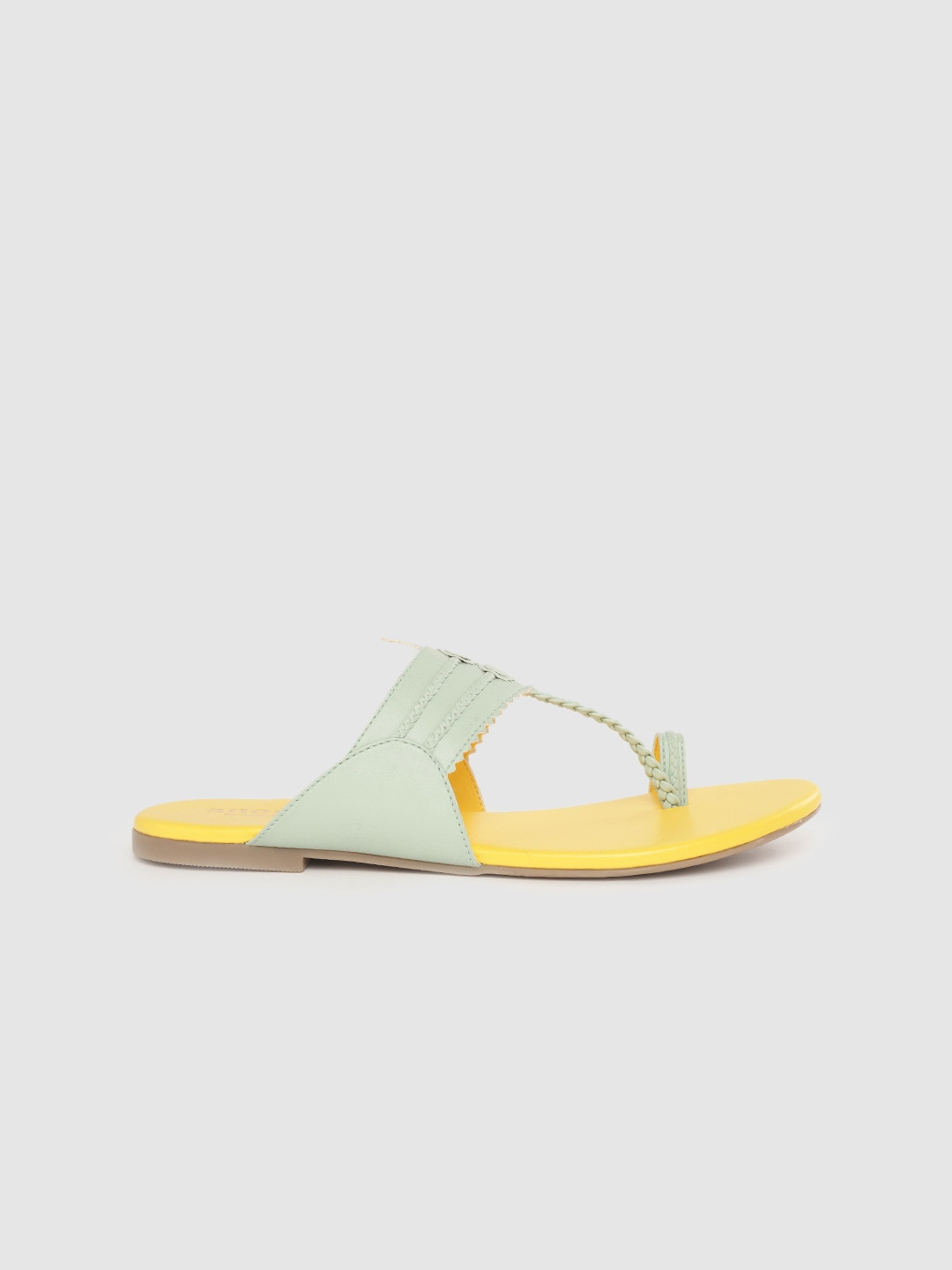 

Anouk Women Mint Green Braided One Toe Flats