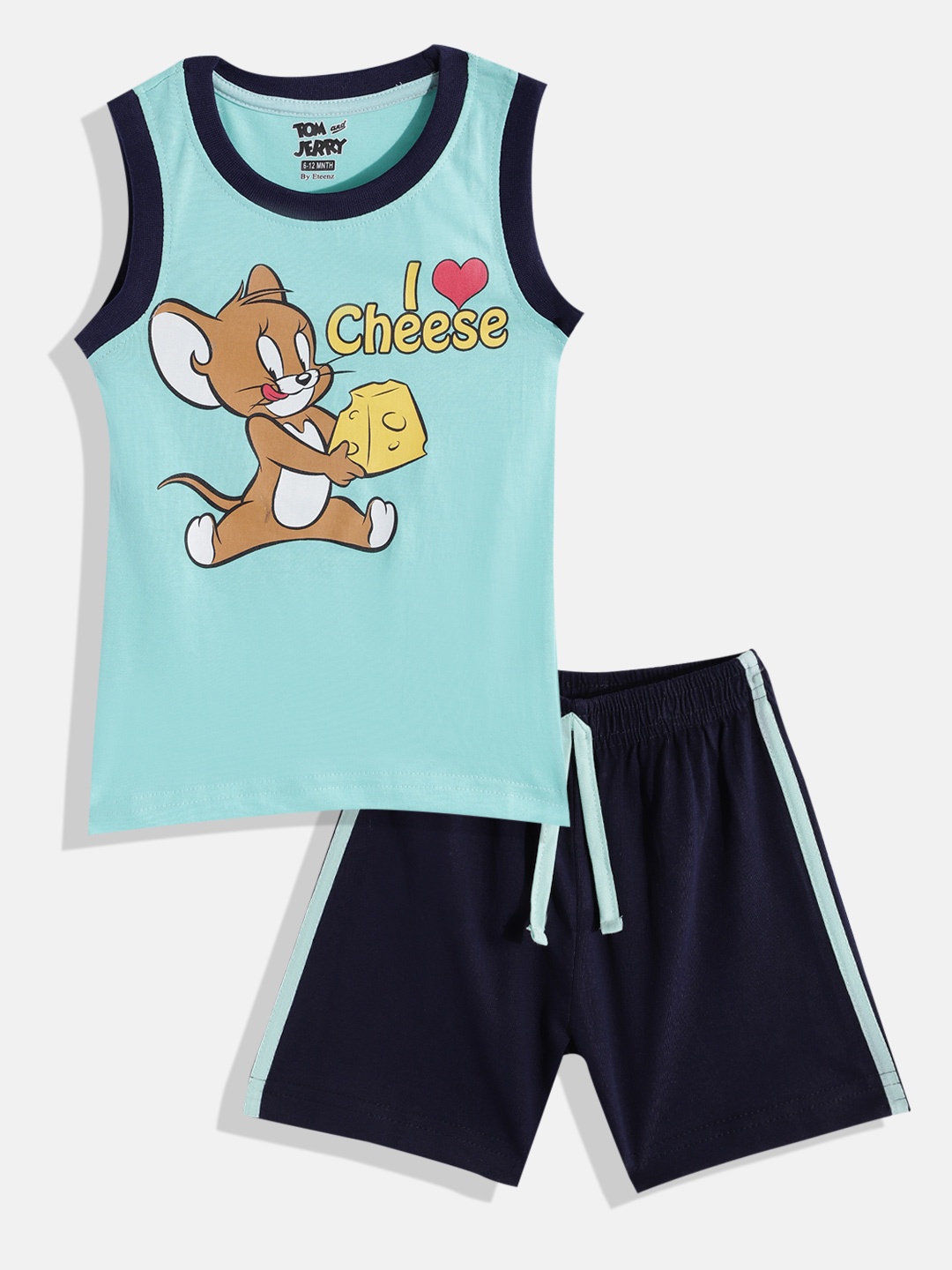 

Eteenz Infant Boys Tom & Jerry Print Premium Cotton T-shirt & Shorts, Blue