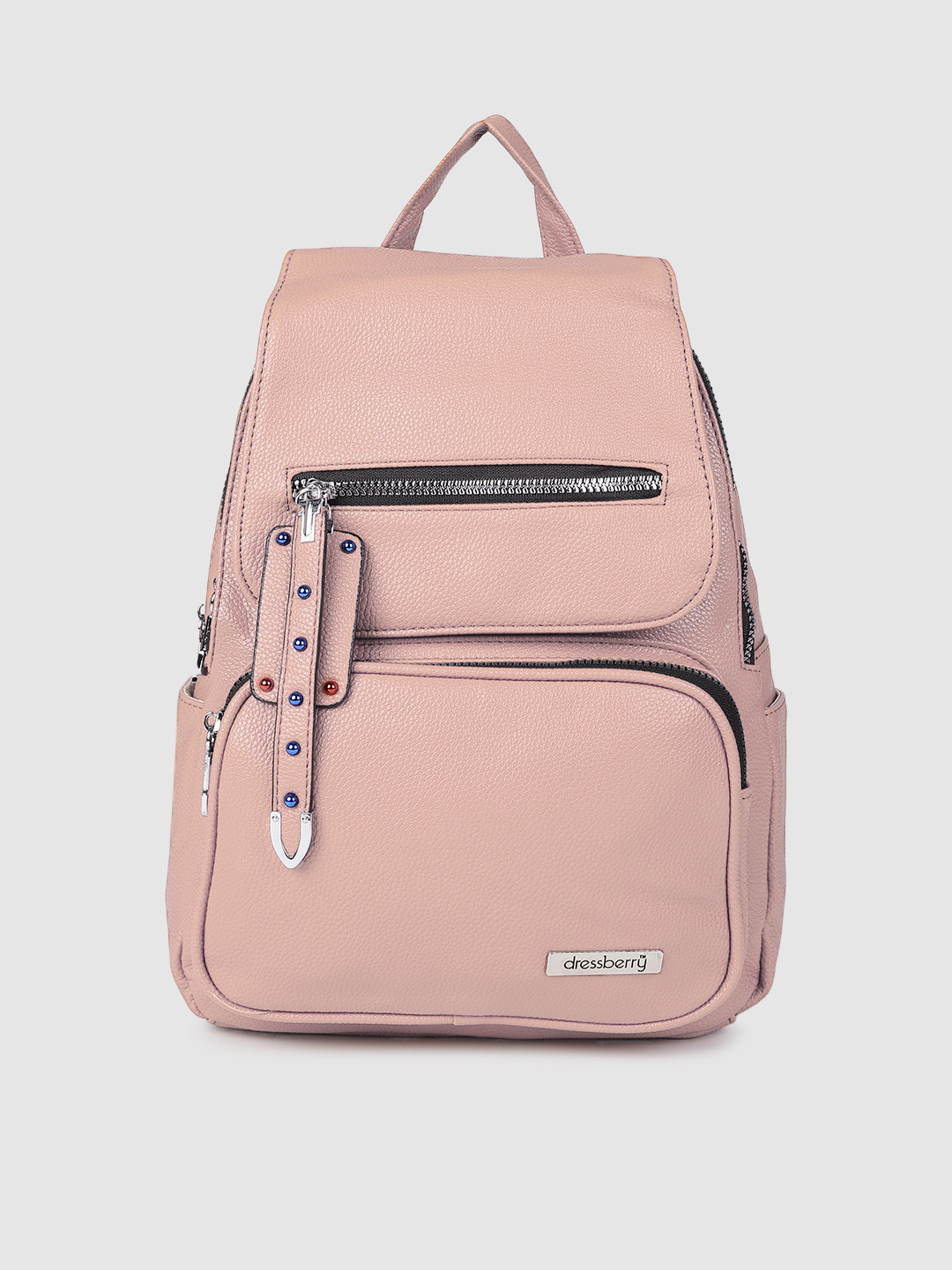 

DressBerry Women Pink Solid Backpack
