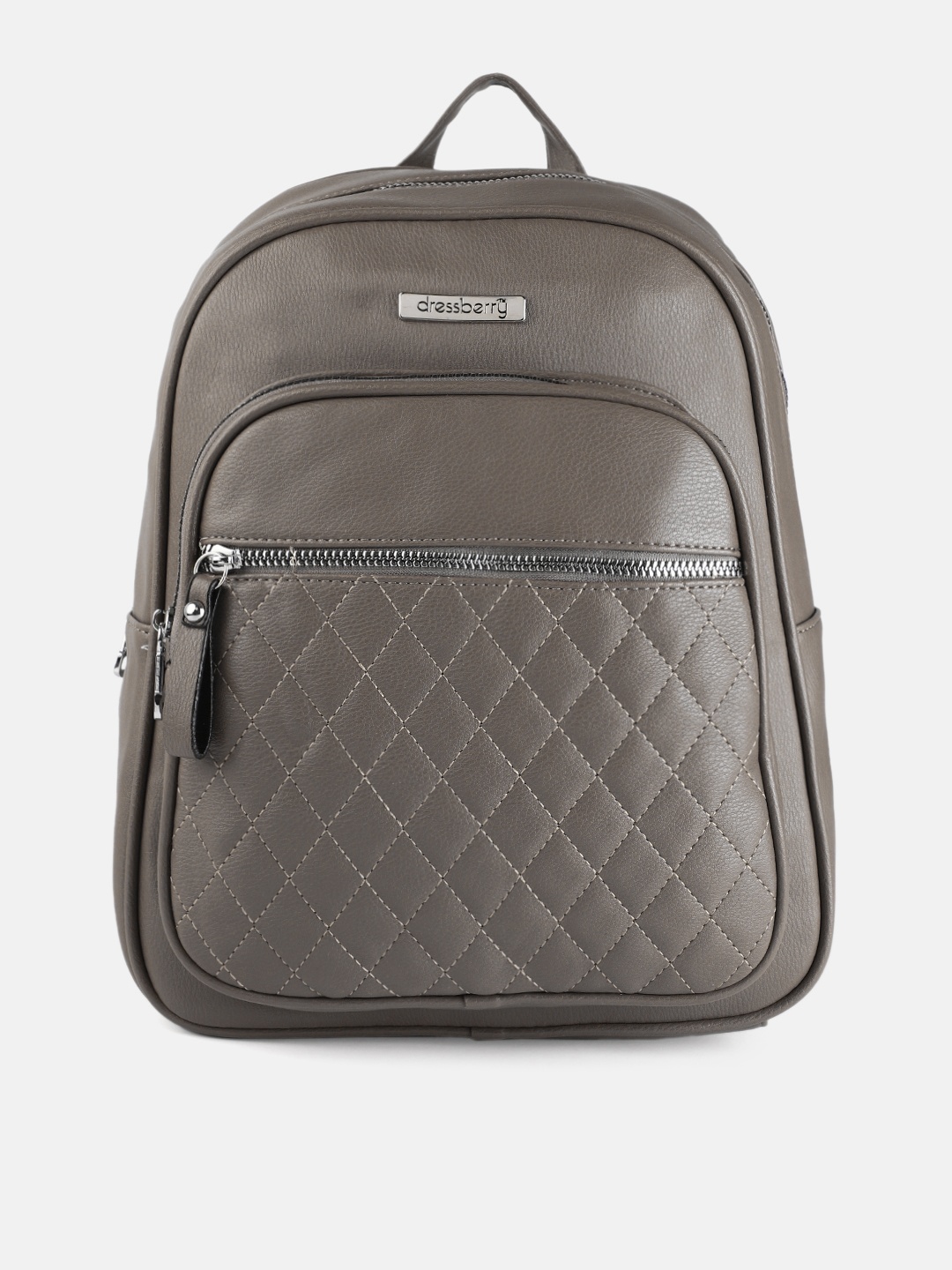 

DressBerry Women Grey Solid Backpack
