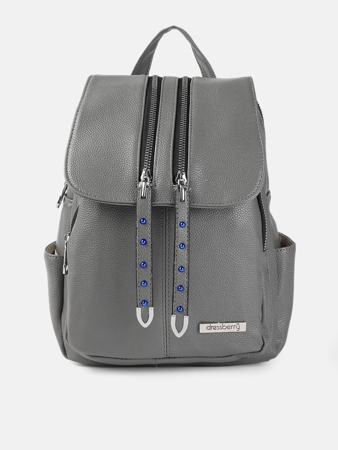 

DressBerry Women Grey Embellished Backpack