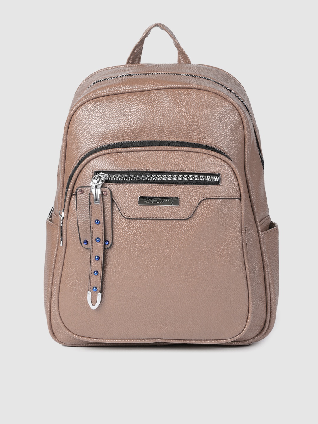

DressBerry Women Beige Solid Backpack