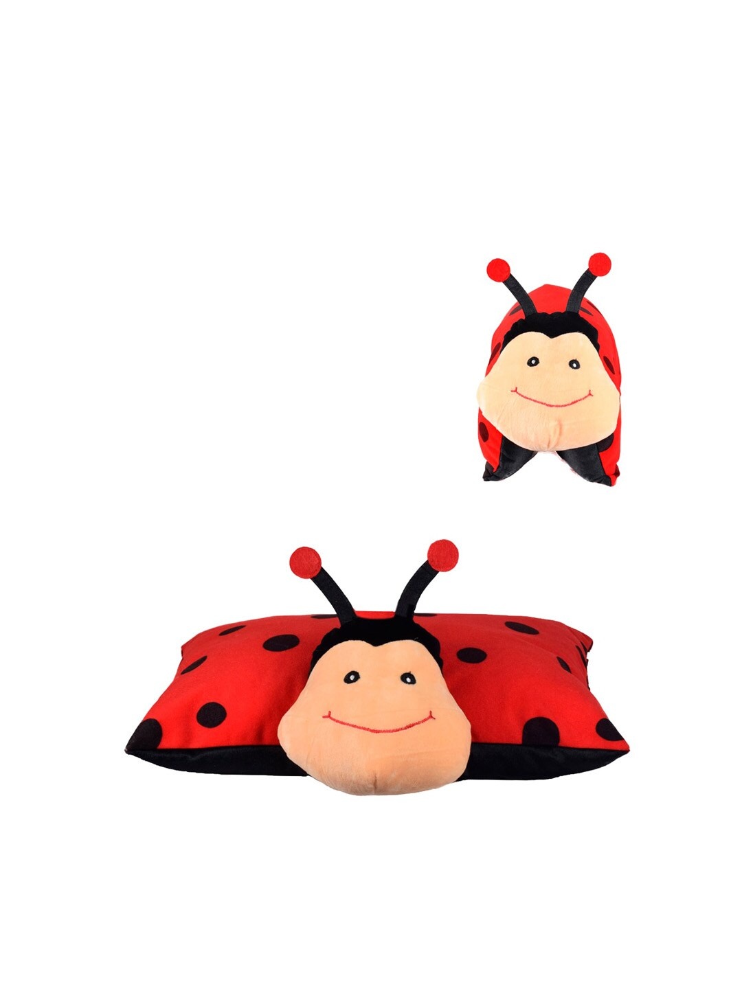 

Ultra Kids Red & Beige Bashful Lady Bug Folding Pillow Plush Soft Toy