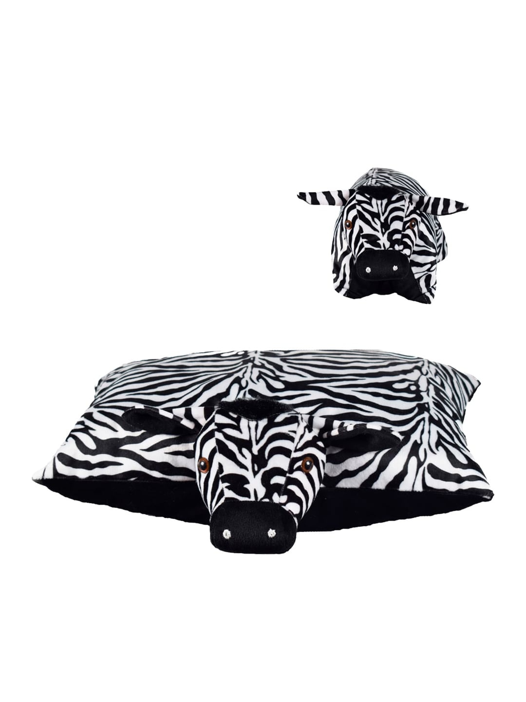 

Ultra Kids White & Black Zebra Folding Pillow Plush Soft Toy