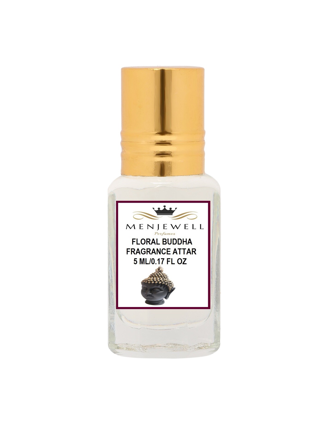 

Menjewell Floral Buddha Fragrances Attar Perfume 5ml, White