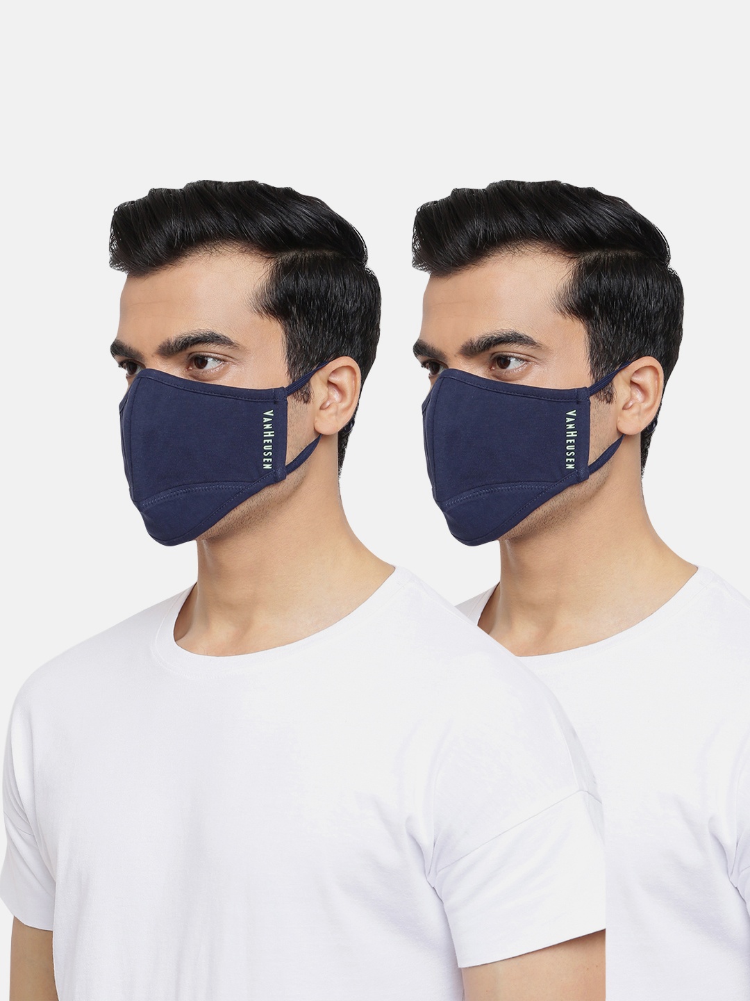 

Van Heusen Men Navy Solid Antibacterial Cool It 6 Layer Protection Mask, Navy blue