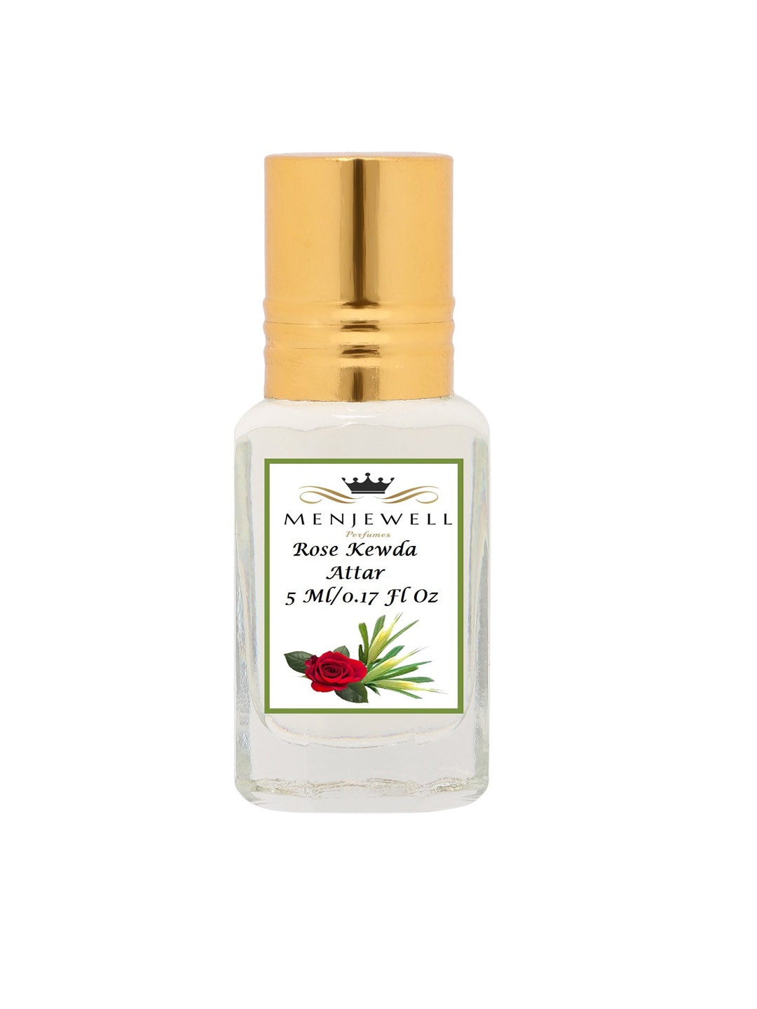 

Menjewell Rose Kewda Attar Perfume 5ml, White