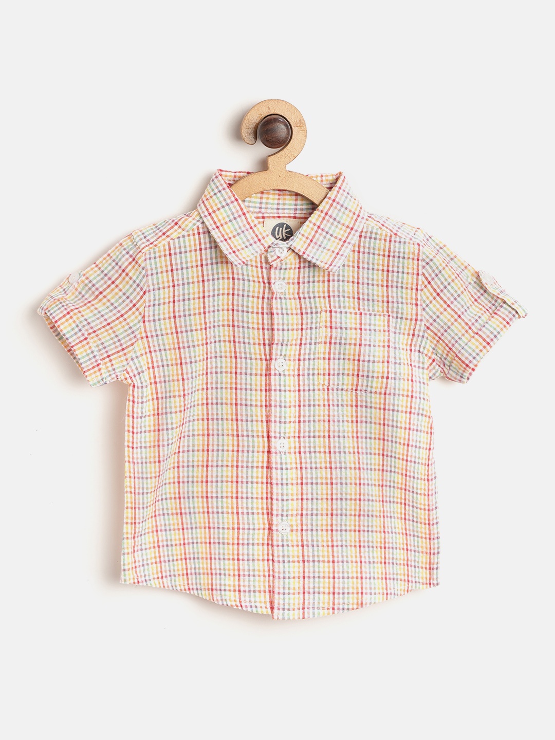 

YK Boys Multicoloured Regular Fit Checked Casual Shirt, Multi