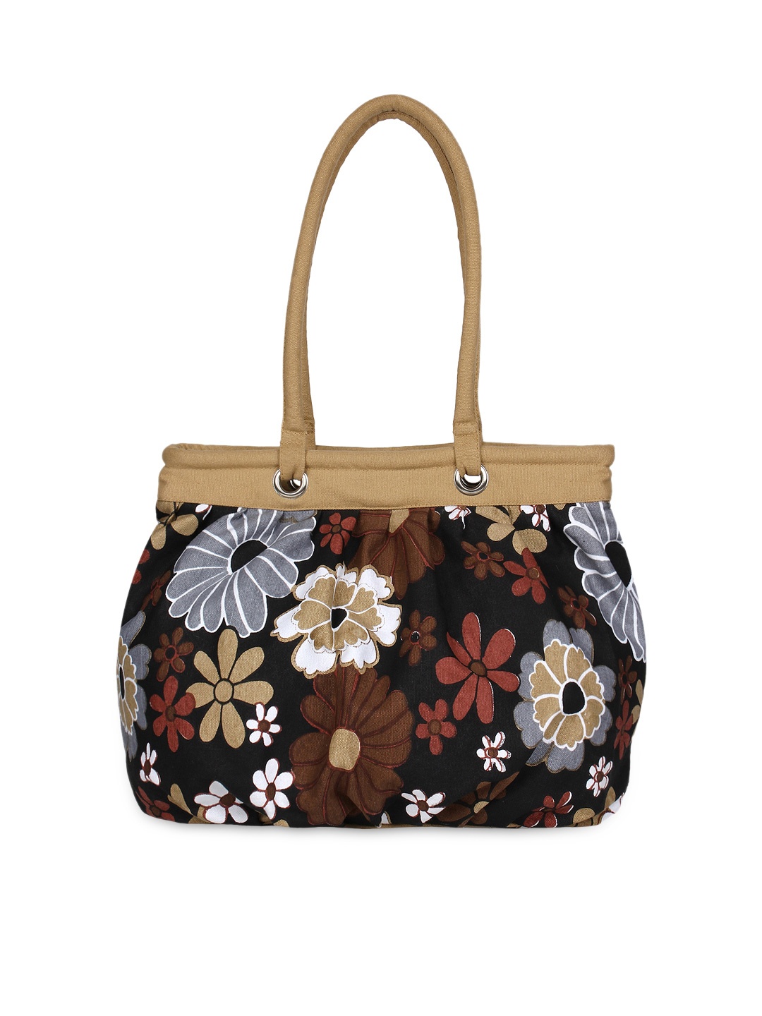 

Anekaant Black Floral Print Shoulder bag