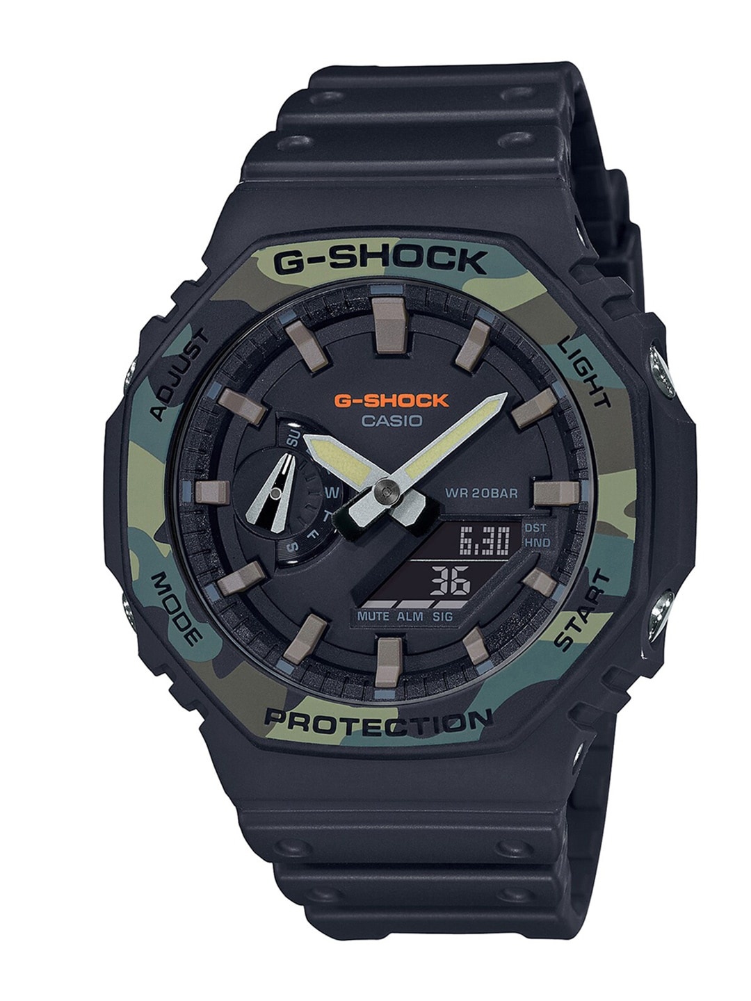 

CASIO Men Black Analogue and Digital Watch GA-2100SU-1ADR