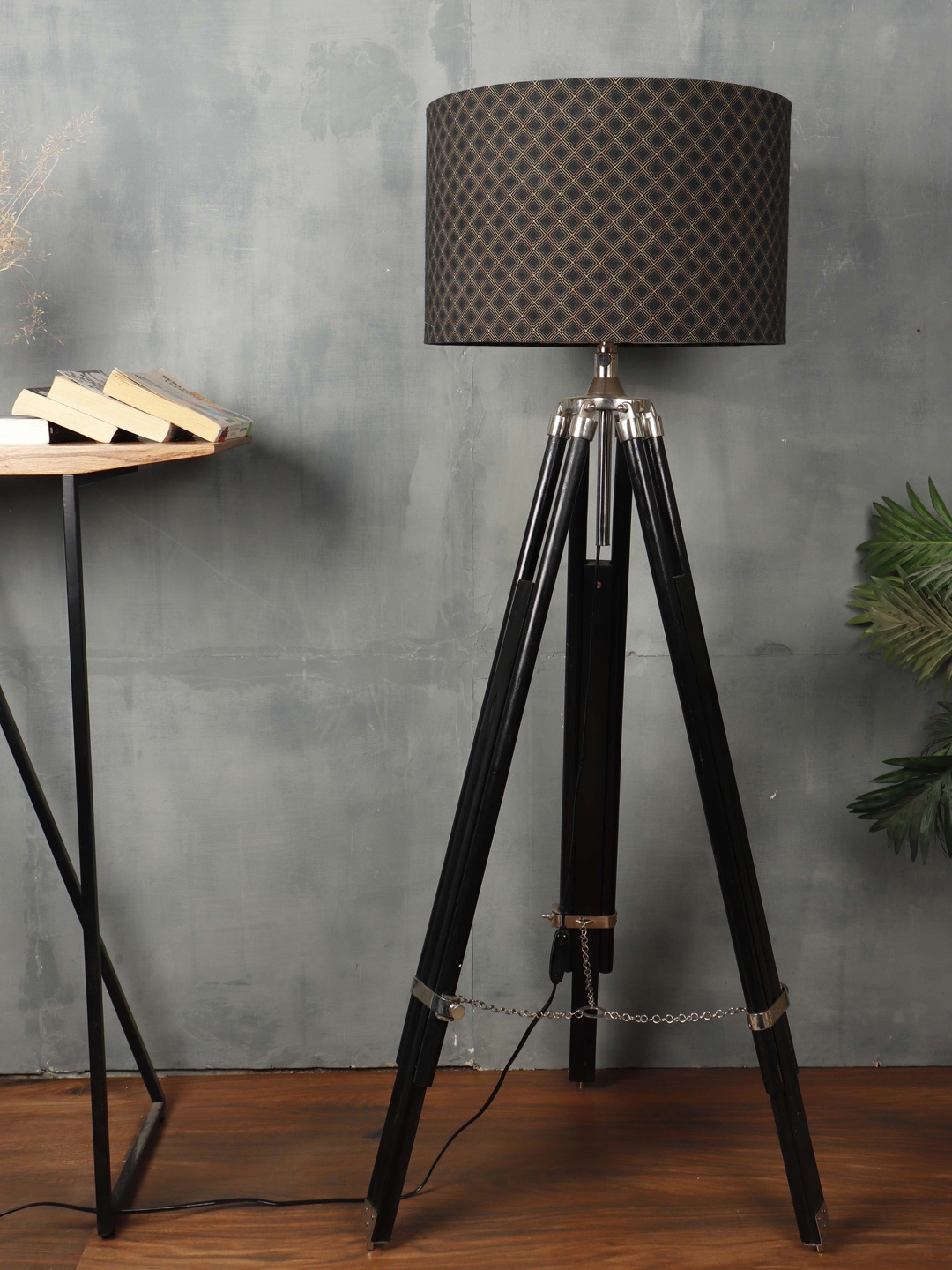 

Grated Ginger Black Printed Lamp Shade
