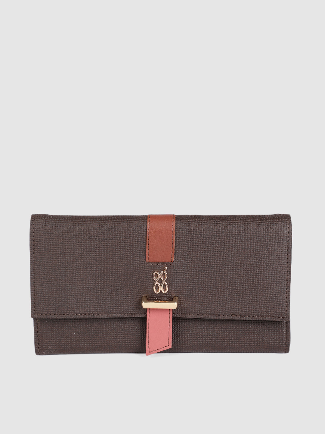 

Baggit Women Brown Textured Two Fold Wallet