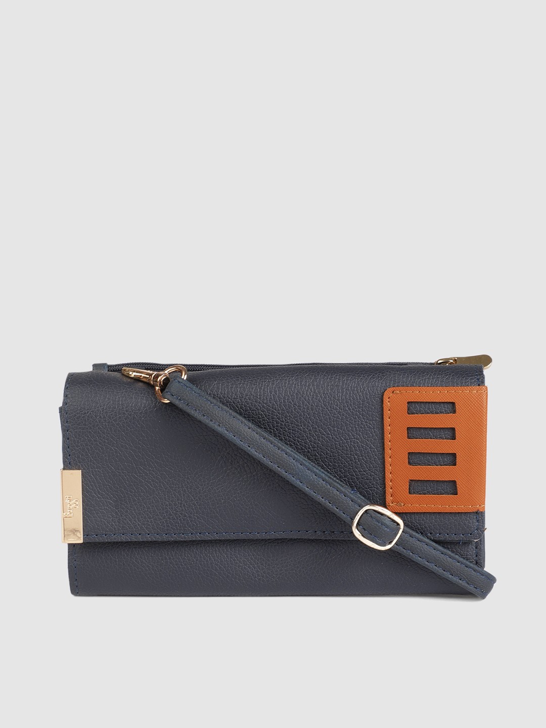 

Baggit Women Navy Blue Solid Two Fold Wallet