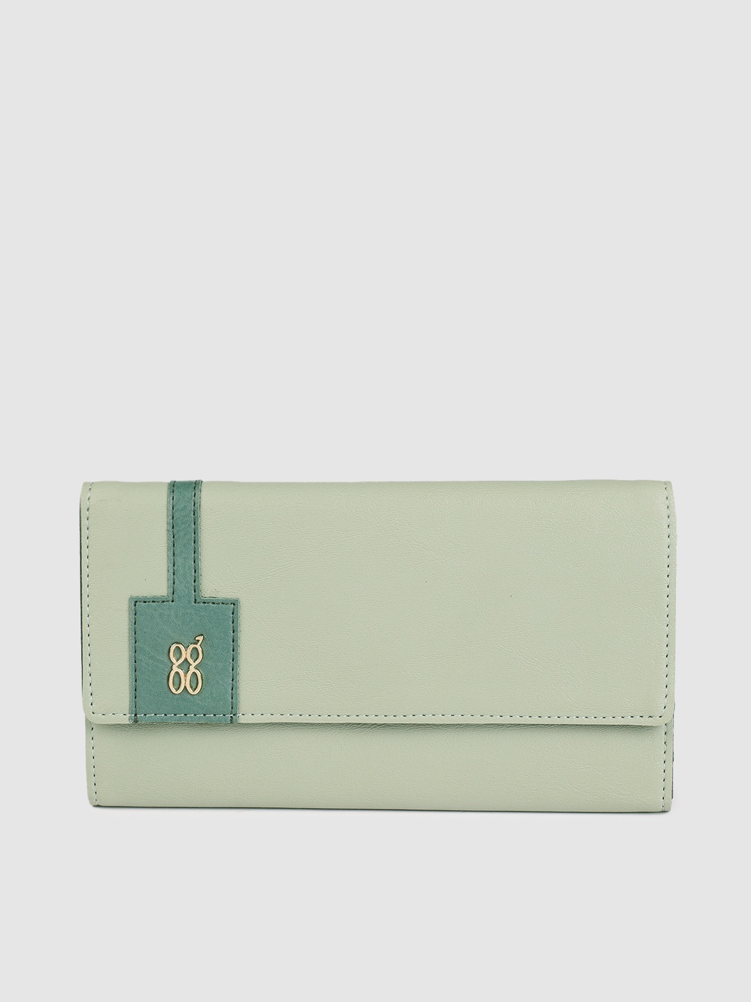 

Baggit Women Green Solid Three Fold Wallet