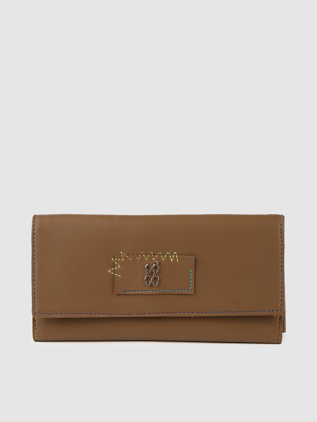 

Baggit Women Tan Brown Solid DIME E SILVY Three Fold Wallet