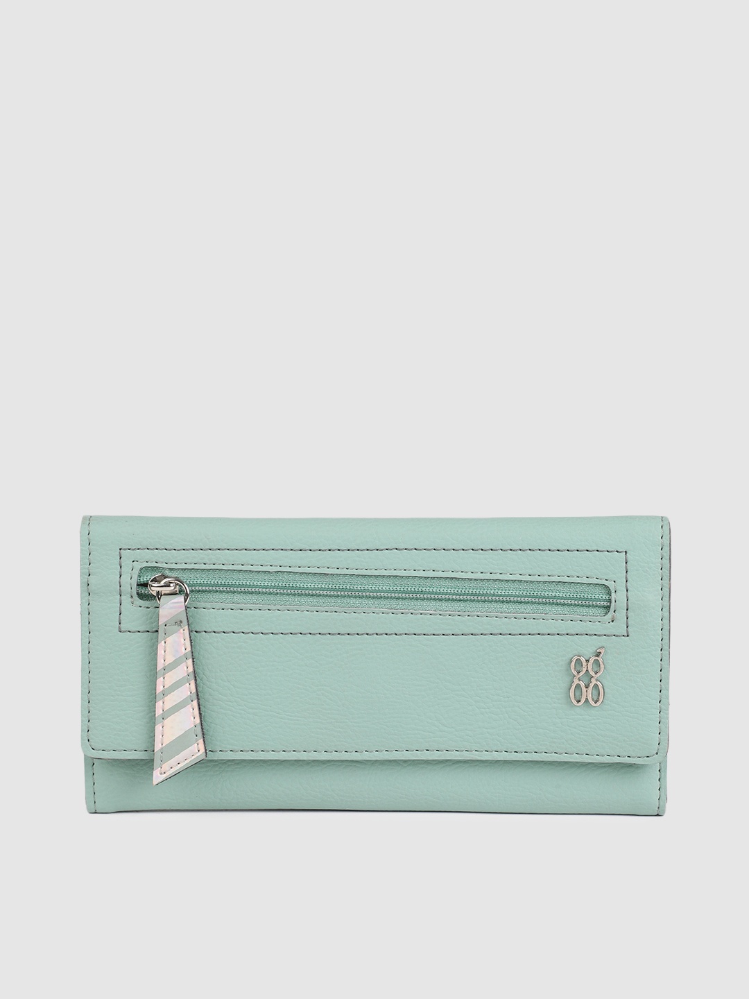

Baggit Women Blue Solid Three Fold Wallet