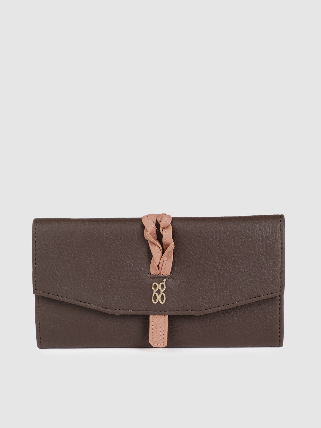 

Baggit Women Brown Solid Three Fold Wallet