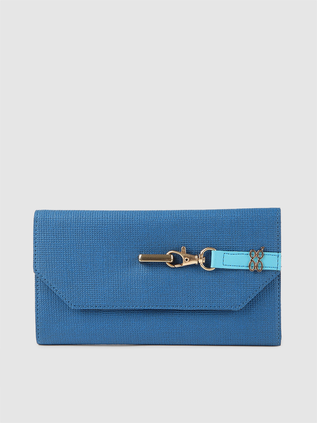 

Baggit Women Blue Textured ERICA E BRODEY Three Fold Wallet