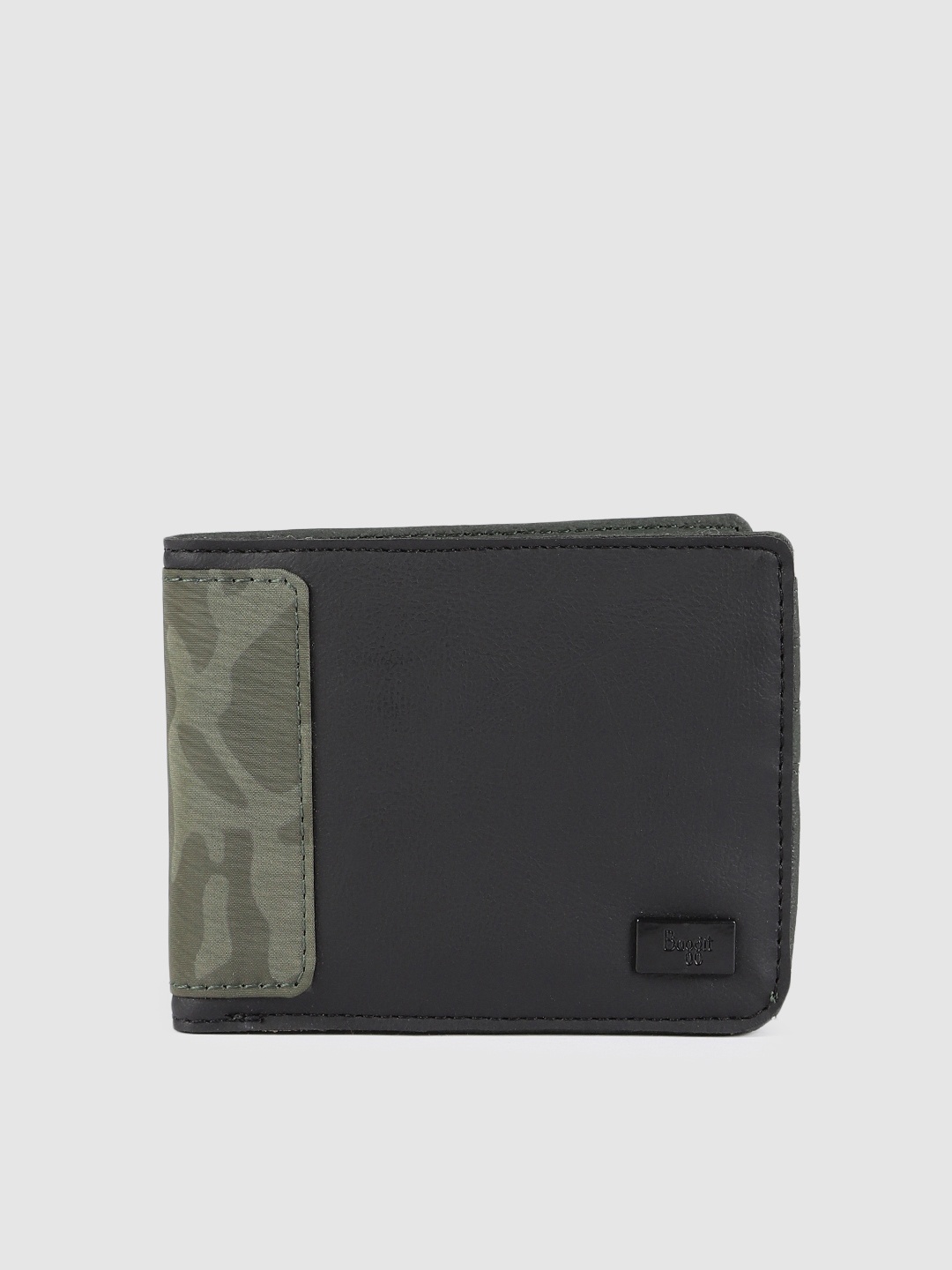 

Baggit Men Black Solid Two Fold Wallet