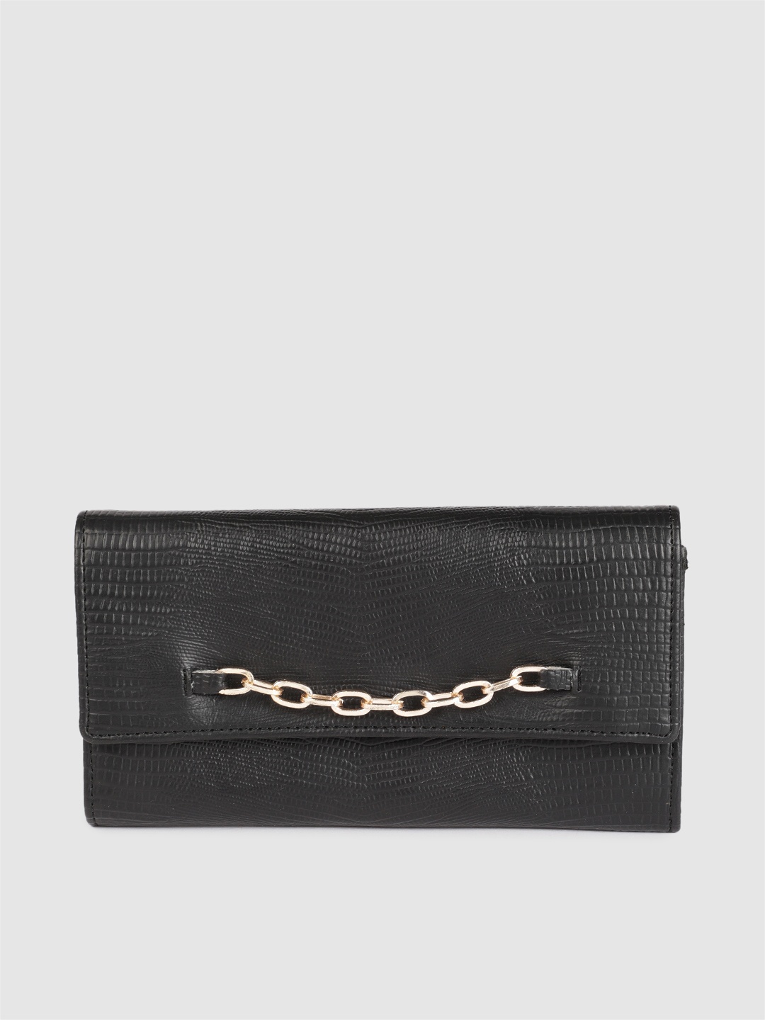 

Baggit Women Black Textured Two Fold Wallet