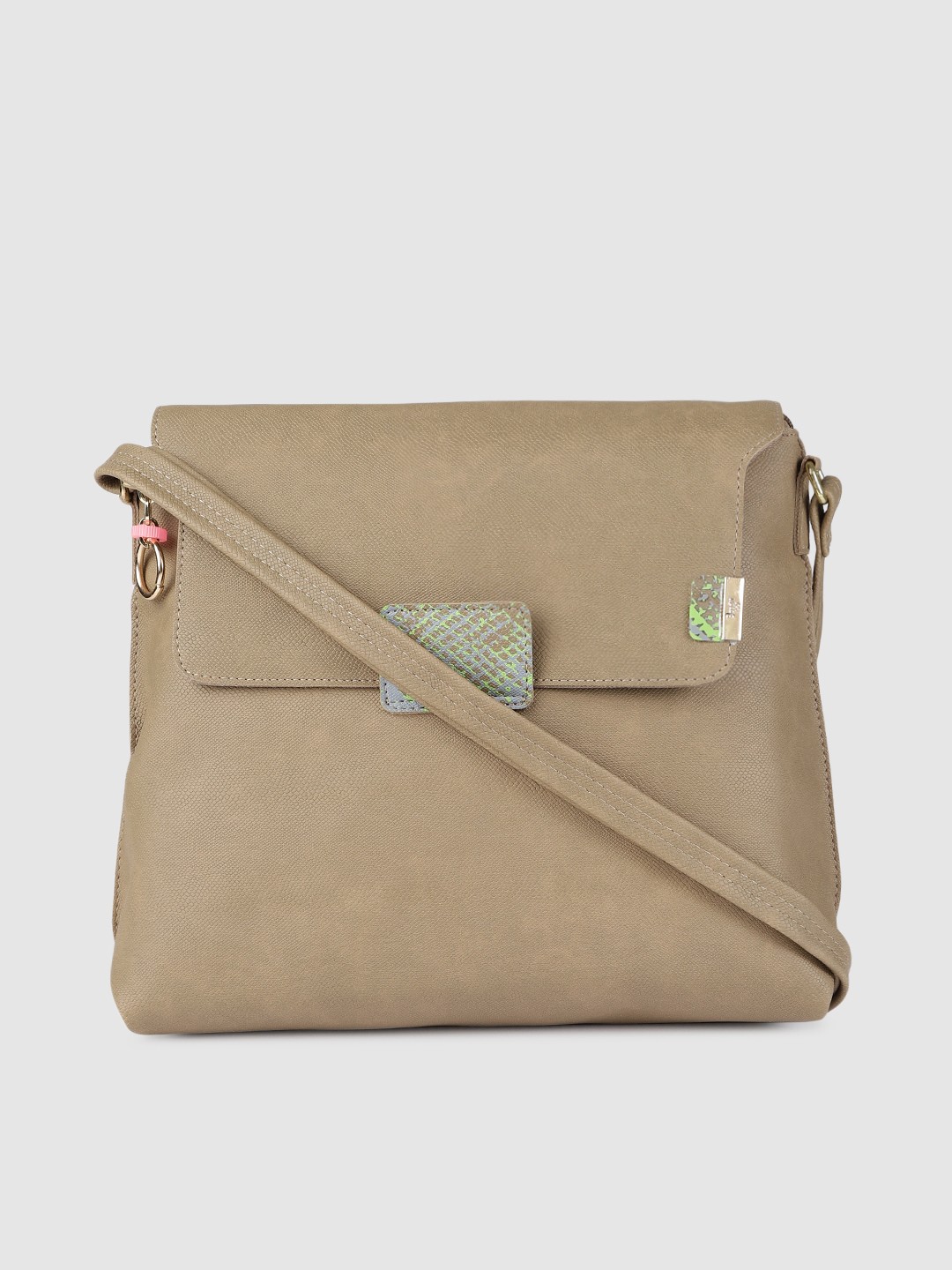

Baggit Beige Animal Textured Sling Bag