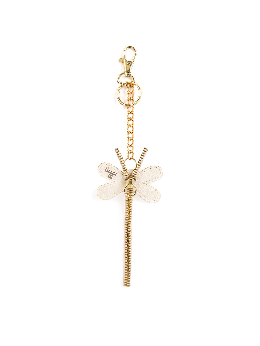 

Baggit Women Gold-Toned & White Embellished Bag Charm